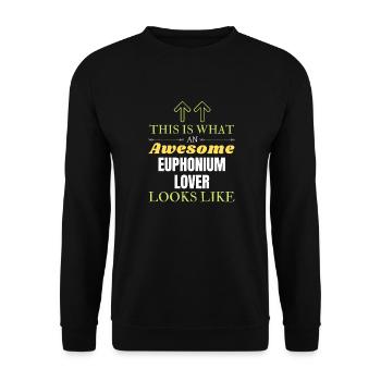 Voici à quoi ressemble un grand amateur d’euphonium - Sweat-shirt Unisexe - noir - Devant - Alina (178cm) & Michal (187cm)