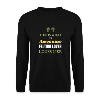 Voici à quoi ressemble un amateur de feutrage génial - Sweat-shirt Unisexe - noir - Devant - Alina (178cm) & Michal (187cm)