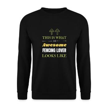 So sieht ein großartiger Fechtliebhaber aus - Unisex Pullover - Schwarz - Vorne - Alina (178cm) & Michal (187cm)