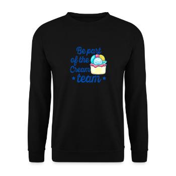 Werden Sie Teil des Cream Teams Sweet Cream - Unisex Pullover - Schwarz - Vorne - Alina (178cm) & Michal (187cm)