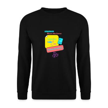 Lancez votre ligne, partagez l’amour, la sensibilisation à l’autisme - Sweat-shirt Unisexe - noir - Devant - Alina (178cm) & Michal (187cm)