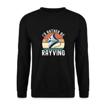 Manta Rays Great Manta Sea Creatures - Unisex Sweatshirt - black - Front - Alina (178cm) & Michal (187cm)