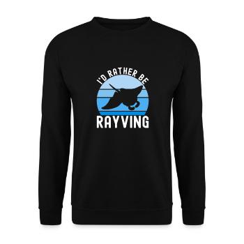 Manta Rays Great Manta Sea Creatures - Unisex Sweatshirt - black - Front - Alina (178cm) & Michal (187cm)