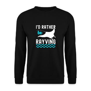 Manta Rays Great Manta Sea Creatures - Unisex Sweatshirt - black - Front - Alina (178cm) & Michal (187cm)