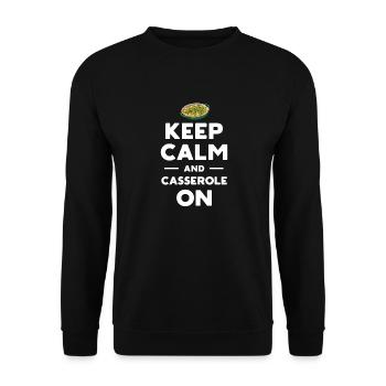 Restez calme et cocotte sur les haricots verts de Thanksgiving - Sweat-shirt Unisexe - noir - Devant - Alina (178cm) & Michal (187cm)