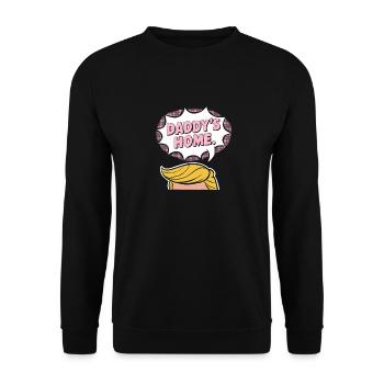 Daddy's home pink pop 2024 art gift idea - Unisex Sweatshirt - black - Front - Alina (178cm) & Michal (187cm)