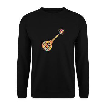 Mandolin Geometric - Unisex Sweatshirt - black - Front - Alina (178cm) & Michal (187cm)