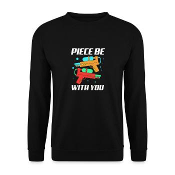 Wasserpistole - Unisex Pullover - Schwarz - Vorne - Alina (178cm) & Michal (187cm)