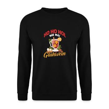 Ho Ho apporte-moi du vin chaud - Sweat-shirt Unisexe - noir - Devant - Alina (178cm) & Michal (187cm)