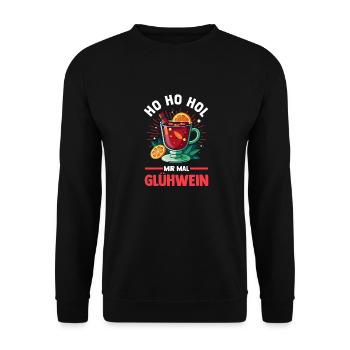 Ho Ho apporte-moi du vin chaud - Sweat-shirt Unisexe - noir - Devant - Alina (178cm) & Michal (187cm)