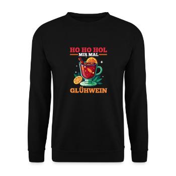 Ho Ho apporte-moi du vin chaud - Sweat-shirt Unisexe - noir - Devant - Alina (178cm) & Michal (187cm)