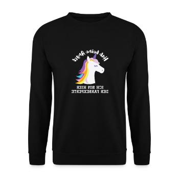 Friseur Geschenk Spiegelverkehrt Haar Farbexperte - Unisex Pullover - Schwarz - Vorne - Alina (178cm) & Michal (187cm)