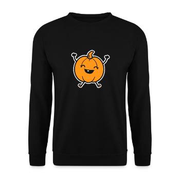 Pumpkin - Unisex Sweatshirt - black - Front - Alina (178cm) & Michal (187cm)
