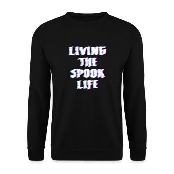 Living The Spook Life Ghost Bait - Unisex Sweatshirt - black - Front - Alina (178cm) & Michal (187cm)