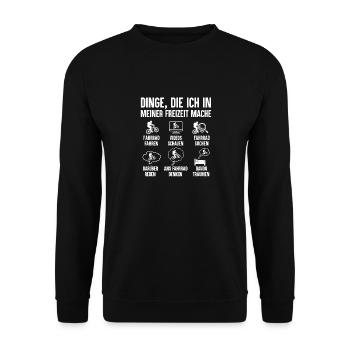 Vélo Disant VTT Vélo de route E-Bike - Sweat-shirt Unisexe - noir - Devant - Alina (178cm) & Michal (187cm)