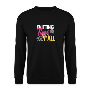 Du temps pour tricoter pour vous tous - Sweat-shirt Unisexe - noir - Devant - Alina (178cm) & Michal (187cm)