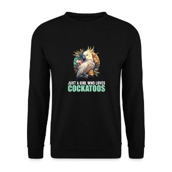 Cockatoo Cockatoos Cockatoo - Unisex Sweatshirt - black - Front - Alina (178cm) & Michal (187cm)