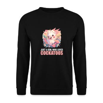 Cockatoo Cockatoos Cockatoo - Unisex Sweatshirt - black - Front - Alina (178cm) & Michal (187cm)