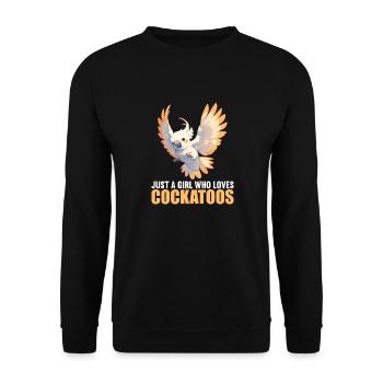 Cockatoo Cockatoos Cockatoo - Unisex Sweatshirt - black - Front - Alina (178cm) & Michal (187cm)