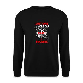 Nur Ein Teil Mehr Versprochen Auto - Unisex Pullover - Schwarz - Vorne - Alina (178cm) & Michal (187cm)