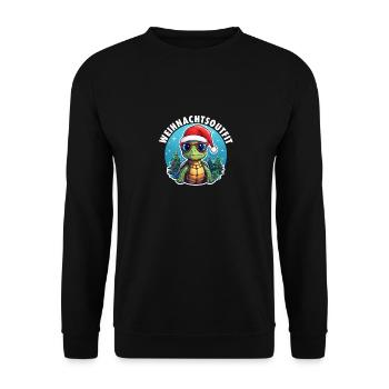 Turtle Christmas - Unisex Sweatshirt - black - Front - Alina (178cm) & Michal (187cm)