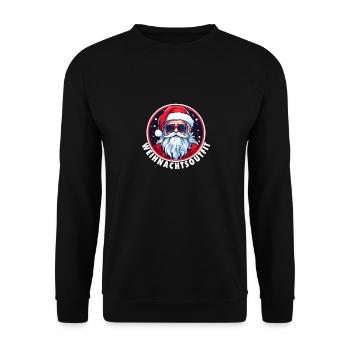 Santa Claus with Santa Hat Sunglasses - Unisex Sweatshirt - black - Front - Alina (178cm) & Michal (187cm)