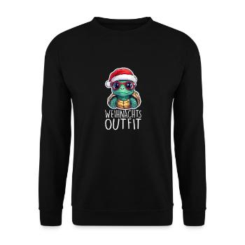 Turtle Christmas - Unisex Sweatshirt - black - Front - Alina (178cm) & Michal (187cm)