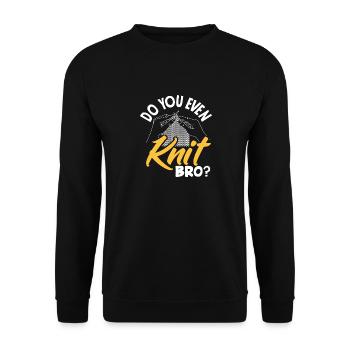 Do you knit at all, brother? - Unisex Sweatshirt - black - Front - Alina (178cm) & Michal (187cm)