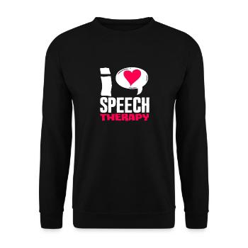 I Love Speech Therapy Speech Therapist - Unisex Sweatshirt - black - Front - Alina (178cm) & Michal (187cm)