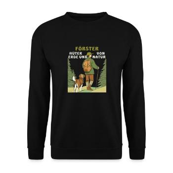 FORESTER GUARDIAN OF EARTH AND NATURE - Unisex Sweatshirt - black - Front - Alina (178cm) & Michal (187cm)