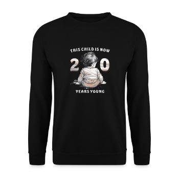 Child 20th Birthday - Unisex Sweatshirt - black - Front - Alina (178cm) & Michal (187cm)