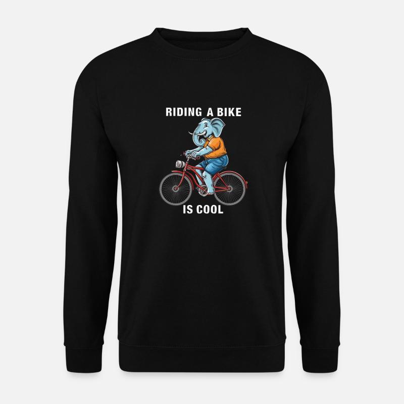 VÉLO ÉLÉPHANT FAIRE DU VÉLO, C’EST COOL - Sweat-shirt Unisexe - noir
