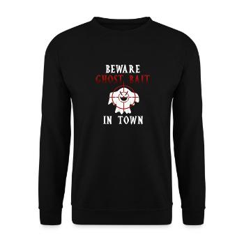 Living The Spook Life Ghost Bait - Unisex Sweatshirt - black - Front - Alina (178cm) & Michal (187cm)