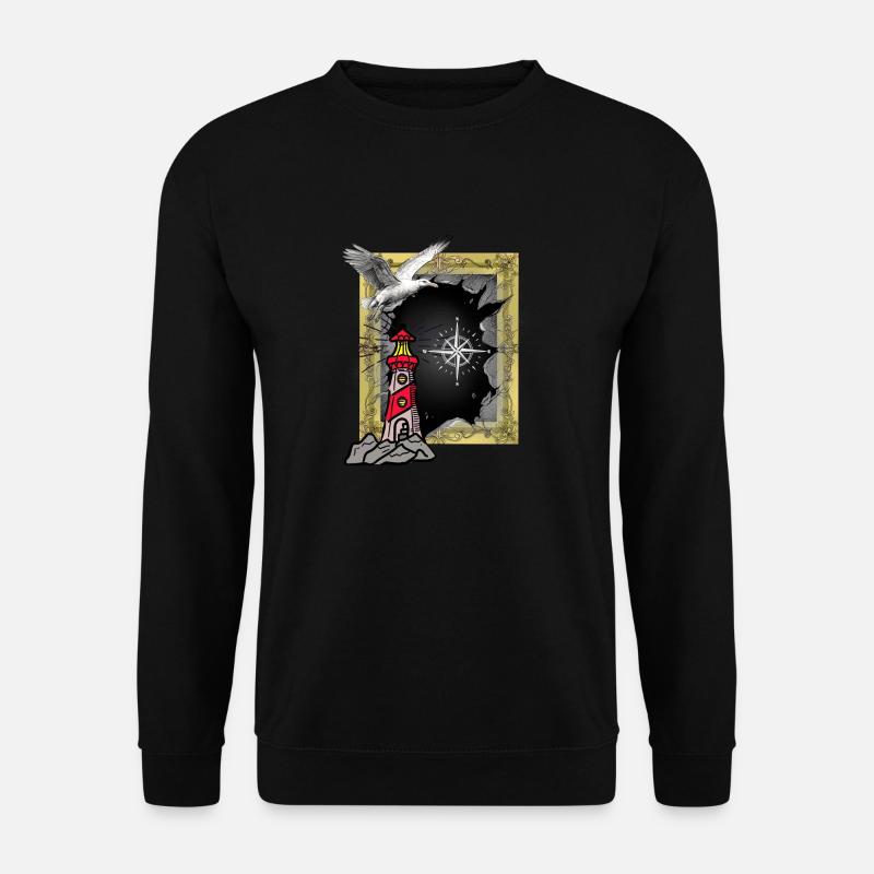 Phare maritime Seagull Seagulls - Sweat-shirt Unisexe - noir