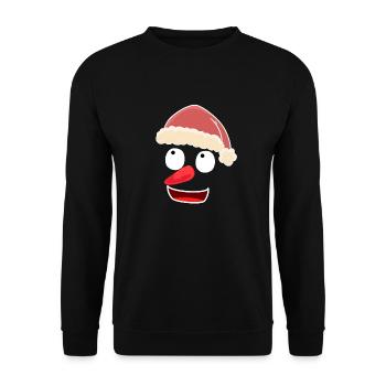 Santa Claus Santa Claus Snowman Santa - Unisex Sweatshirt - black - Front - Alina (178cm) & Michal (187cm)
