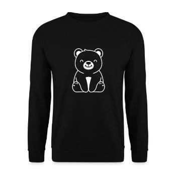 Grizzly bear cub - Unisex Sweatshirt - black - Front - Alina (178cm) & Michal (187cm)