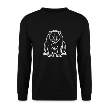 Grizzly bear cub - Unisex Sweatshirt - black - Front - Alina (178cm) & Michal (187cm)