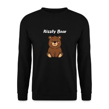 Grizzly bear cub - Unisex Sweatshirt - black - Front - Alina (178cm) & Michal (187cm)