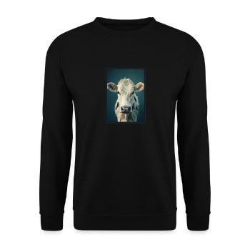 Vaches Vache - Sweat-shirt Unisexe - noir - Devant - Alina (178cm) & Michal (187cm)