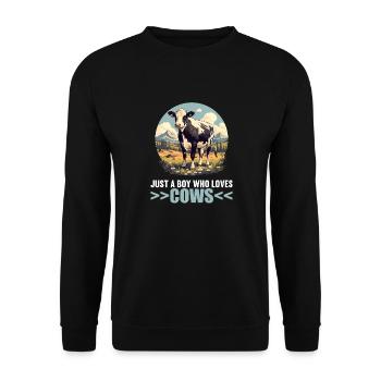 Vaches Vache - Sweat-shirt Unisexe - noir - Devant - Alina (178cm) & Michal (187cm)