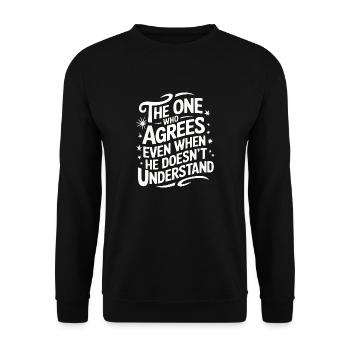 Ehemann Ehegatte Familie Hochzeit - Unisex Pullover - Schwarz - Vorne - Alina (178cm) & Michal (187cm)