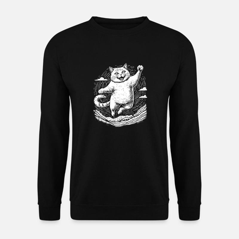 Cat practicing karate - Unisex Sweatshirt - black