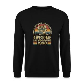 Awesome Since November 1998 Gift November 1998 - Unisex Sweatshirt - black - Front - Alina (178cm) & Michal (187cm)