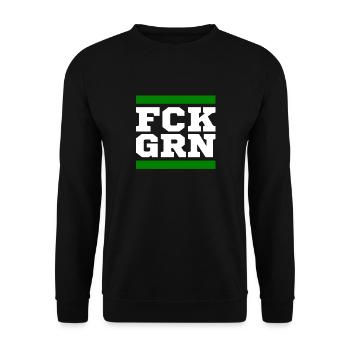 FCK GRN Fuck Grün Gegen die Grünen - Unisex Pullover - Schwarz - Vorne - Alina (178cm) & Michal (187cm)