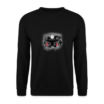 Halloween raven crow ravens crows mystical - Unisex Sweatshirt - black - Front - Alina (178cm) & Michal (187cm)
