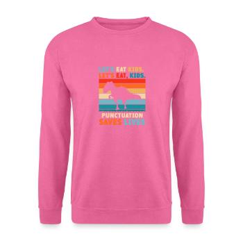 Mangeons les enfants. Mangeons, les enfants. Ponctuation - Sweat-shirt Unisexe - rose - Devant