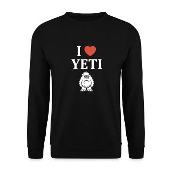 Yeti - Unisex Sweatshirt - black - Front - Alina (178cm) & Michal (187cm)