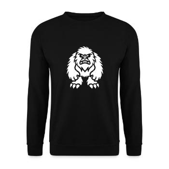 Yeti - Unisex Sweatshirt - black - Front - Alina (178cm) & Michal (187cm)