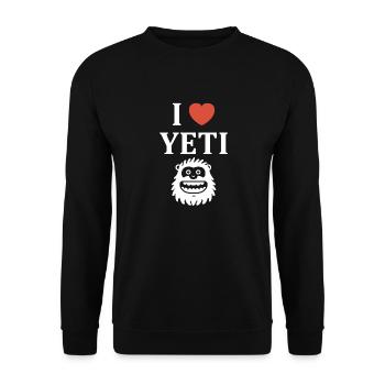 Yeti - Unisex Sweatshirt - black - Front - Alina (178cm) & Michal (187cm)