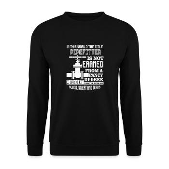 Pipefitter Forever The Title Pipefitter - Unisex Sweatshirt - black - Front - Alina (178cm) & Michal (187cm)